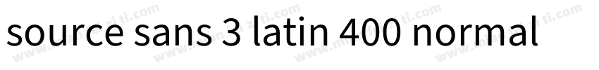 source sans 3 latin 400 normal字体转换